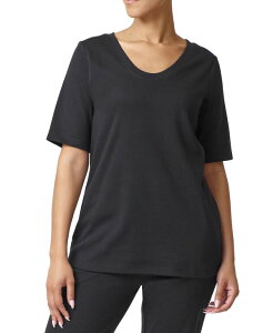 �q���[ ���f�B�[�X �g�b�v�X T�V���c Hue Wear Ever U R Loungelbow-Sleeve T-Shirt Black �u���b�N