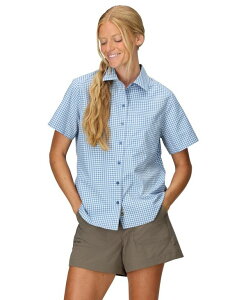 }[bg fB[X gbvX Vc Marmot Women's Air Exchange UPF 40 Novelty Short Sleeve Camp Collar Shirt Rain Cloud