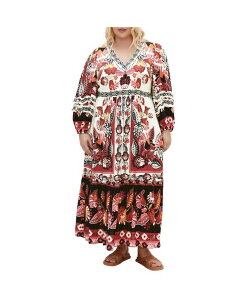 �V�e�B�[�V�b�N ���f�B�[�X �g�b�v�X �����s�[�X �v���X�T�C�Y �}�L�V CITY CHIC Plusize Malia Maxi Dress Ivory plc �A�C�{���[