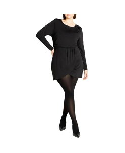 �V�e�B�[�V�b�N ���f�B�[�X �g�b�v�X �����s�[�X �v���X�T�C�Y CITY CHIC Plusize Kasey Dress Black �u���b�N