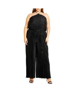 �V�e�B�[�V�b�N ���f�B�[�X �g�b�v�X �W�����v�X�[�c �v���X�T�C�Y CITY CHIC Plusize Kira Jumpsuit Black �u���b�N