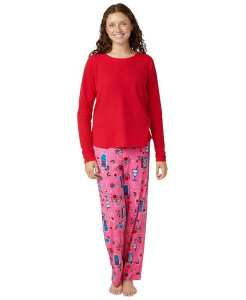 q[ fB[X A_[EFA iCgEFA N[lbN TVc  Hue Women'solid Long-Sleeve Crewneck Pajama T-Shirtango Red bh