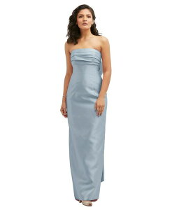 �A���t���b�h ���f�B�[�X �g�b�v�X �����s�[�X �h���[�v �X�g���b�v���X Alfred Sung Women'strapless Draped Bodice Column Dress with Oversized Bow Mist