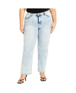 �V�e�B�[�V�b�N ���f�B�[�X �{�g���X �f�j���p���c �v���X�T�C�Y CITY CHIC Plusize Harley Ayesha Jean Bleached out blue �u���[