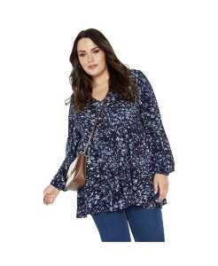 �A�x�j���[ ���f�B�[�X �g�b�v�X �V���c �v���X�T�C�Y AVENUE Women's Plusize Remi Tunic Indigo �C���f�B�S