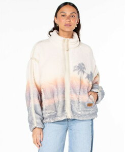 LV[ fB[X AE^[ p[J[EXEFbg vg WPbg Roxy Women's Wurlie Digital Print Full-Zip Jacket Parchment
