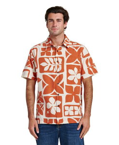 �N�C�b�N�V���o�[ �E�H�[�^�[ �}�� �����Y �g�b�v�X �V���c Quiksilver Waterman Quiksilver Men's Tikisland Shirt Hot Sauce