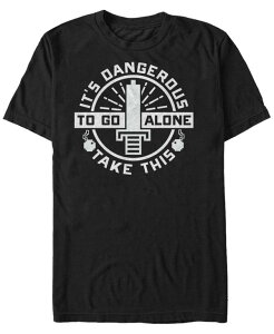 �t�B�t�X�T�� �����Y �g�b�v�X T�V���c Fifth Sunintendo Men's Legend of Zelda It's Dangerous To Go Short Sleeve T-Shirt Black �u���b�N