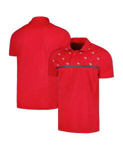 ���x���E�F�A �����Y �g�b�v�X �|���V���c LevelWear Men's Red Cleveland Guardiansector Batter Up Raglan Polo Red ���b�h
