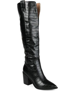 �W�����l �R���N�V���� ���f�B�[�X �V���[�Y �u�[�c�E���C���u�[�c �q�[�� Journee Collection Women's Therese Regular Wide Calf & Extra Wide Calf Block Heel Knee High Dress Boots Black �u���b�N