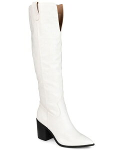 �W�����l �R���N�V���� ���f�B�[�X �V���[�Y �u�[�c�E���C���u�[�c �q�[�� Journee Collection Women's Therese Regular Wide Calf & Extra Wide Calf Block Heel Knee High Dress Boots Bone