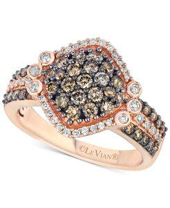 �� ���@�� ���f�B�[�X �A�N�Z�T���[ �����O Le Vian Chocolatier Diamond Clustering (1-1/8 ct.w.) in 14k Rose Gold �S�[���h
