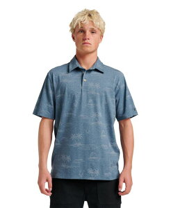 �N�C�b�N�V���o�[ �E�H�[�^�[ �}�� �����Y �g�b�v�X �|���V���c Quiksilver Waterman Quiksilver Men's Islandaze Polo Shirt Blue �u���[