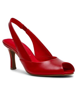 �A���N���C�� ���f�B�[�X �V���[�Y �p���v�X Anne Klein Women's Jovi Peep Toe Slingback Pumps Red Crinkle ���b�h