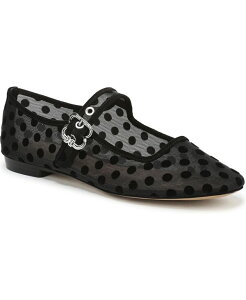 �T���G�f���}�� ���f�B�[�X �V���[�Y �p���v�X ���b�V�� Sam Edelman Women's Michaela Mesh Mary Jane Flats Black Polka Dot �u���b�N