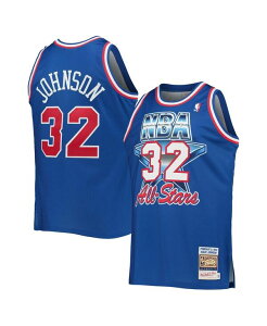 �~�b�`�F��&�l�X �����Y �g�b�v�X �V���c �W���[�W�[ Mitchell & Ness Men's Magic Johnson Royal Western Conference Hardwood Classics 1992 NBAll-Star Game Authentic Jersey Royal