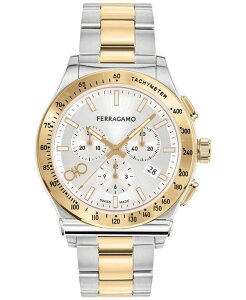 tFK fB[X ANZT[ rv TVc Ferragamo Salvatore Men's 1927 Swiss Chronograph Two-Tone Stainlessteel Bracelet Watch 42mm Two Tone