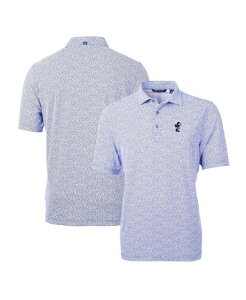 Jb^[AhobN Y gbvX |Vc Cutter & Buck Men's Royal Kansas Jayhawks Virtueco Pique Botanical Polo Blue u[