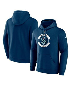 �t�@�i�e�B�N�X �����Y �A�E�^�[ �p�[�J�[�E�X�E�F�b�g �t���[�X Fanatics Men's Deep Sea Blue Seattle Kraken Authentic Pro Core Secondary Fleece Pullover Hoodie Navy �l�C�r�[
