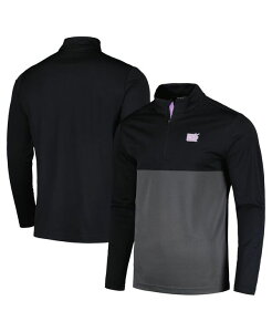 ���x���E�F�A �����Y �g�b�v�X T�V���c ���S LevelWear Men'sBlack NHL 2023 Hockey Fights Cancer Pursue Logo Quarter-Zip T-Shirt Black �u���b�N