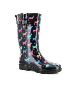 yz EGX^`[t fB[X u[cECu[c V[Y Women's Dotty Goats Tall Rain Boot Black