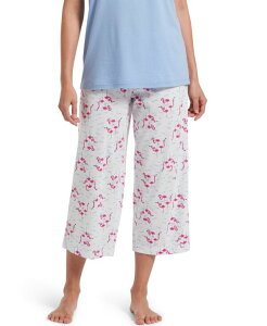 q[ fB[X A_[EFA iCgEFA vXTCY vg Lbv jbg Hue Womens Plusize Sleepwell Printed Knit Capri Pajama Pant made with Temperaturegulating Technology Flamingo