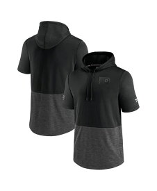 ファナティクス メンズ アウター パーカー・スウェット Fanatics Men's Black Philadelphia Flyers Authentic Pro Travel and Training Short Sleeve Pullover Hoodie Black ブラック