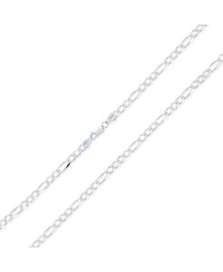 uO fB[X ANZT[ lbNXE`[J[Ey_ggbv [X Bling Jewelry Solid Strong Medium Size Sterling Silver Flat 4mm Figaro Link Chainecklace 16 Inch Silver Vo[
