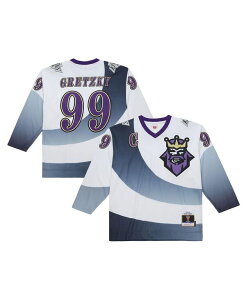 �~�b�`�F��&�l�X �����Y �g�b�v�X �V���c �W���[�W�[ Mitchell & Ness Men'sWayne Gretzky White Los Angeles Kings 1995-96 Power Play Jersey White �z���C�g
