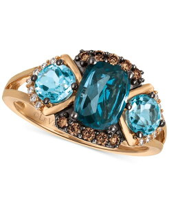 �� ���@�� ���f�B�[�X �A�N�Z�T���[ �����O Le Vian Chocolatier Blue Topaz (2-5/8 ct.w.) andiamond (1/5 ct.w.) Ring in 14k Rose Blue Topaz �u���[