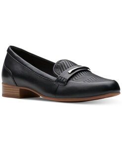 N[NX fB[X V[Y Xb|E[t@[ Clarks Women's Juliet Aster Slip On Loafer Flats Black Leather ubN