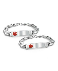 �u�����O ���f�B�[�X �A�N�Z�T���[ �u���X���b�g�E�o���O���E�A���N���b�g T�V���c Bling Jewelry Set of 2 Medical ID Tag Bracelet Mariner Chain Stainlessteel 7 Inch Silver set �V���o�[