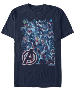 �t�B�t�X�T�� �����Y �g�b�v�X T�V���c Fifth Sun Marvel Men's Avengers Endgame Avengersuit Group Shot Short Sleeve T-Shirt Navy �l�C�r�[