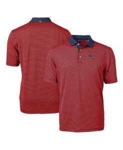 Jb^[AhobN Y gbvX |Vc Cutter & Buck Men's Red Houston Texans Virtueco Pique Micro Stripe Polo Red bh