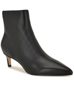 �i�C���E�F�X�g ���f�B�[�X �V���[�Y �u�[�c�E���C���u�[�c �q�[�� Nine West Women's Brite Kitten Heel Dress Booties Black Leather �u���b�N