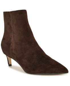 �i�C���E�F�X�g ���f�B�[�X �V���[�Y �u�[�c�E���C���u�[�c �q�[�� Nine West Women's Brite Kitten Heel Dress Booties Dark Brown Suede �u���E��