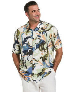 �L���[�o�x�� �����Y �g�b�v�X �V���c �v�����g�[�� Cubavera Men's Big & Tall Water-Color Painting Print Classic-Fit Shirt Blue Horizon �u���[