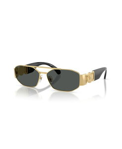 FT[` Y ANZT[ TOXEACEFA Versace Men's Geometric Sunglasses VE2287 Gold Gray O[
