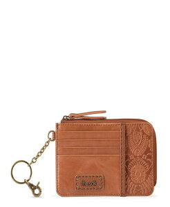 �U�T�b�N ���f�B�[�X �A�N�Z�T���[ ���z ���U�[ The Sak Women's Iris Leather Card Case Walletobacco Floral Emboss