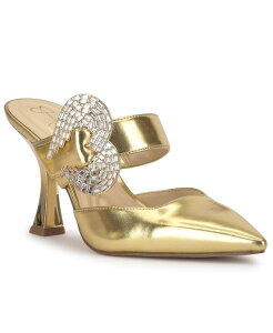 �W�F�V�J�V���v�\�� ���f�B�[�X �V���[�Y �p���v�X Jessica Simpson Women's Favica Heart Buckle Stiletto Pumps Gold Metallic �S�[���h