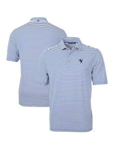 Jb^[AhobN Y gbvX |Vc S Cutter & Buck Men's Blue Indianapolis Colts Throwback Logo Virtueco Pique Stripe Polo Blue u[