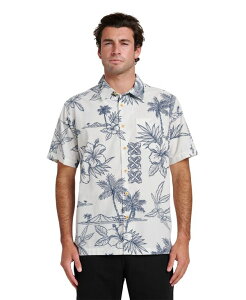 �N�C�b�N�V���o�[ �E�H�[�^�[ �}�� �����Y �g�b�v�X �V���c Quiksilver Waterman Quiksilver Men'scenic Drive Shirt White/Blue �z���C�g