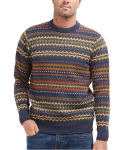 yz ouA[ Y jbgEZ[^[ AE^[ Men's Case Fair Isle Crewneck Sweater Navy