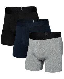 �T�b�N�X �����Y �A���_�[�E�F�A �{�N�T�[�p���c �X�����t�B�b�g �R�b�g�� SAXX Men's DropTemp Cooling Cotton Slim Fit Boxer Briefs 3PK Dk Grey Hthr/dark Ink/blk �O���[