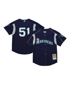 �~�b�`�F��&�l�X �����Y �g�b�v�X �V���c �W���[�W�[ Mitchell & Ness Men's Ichiro Suzuki Navy Distressed Seattle Mariners Cooperstown Collection Batting Practice Jersey Navy �l�C�r�[