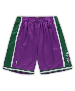 �~�b�`�F��&�l�X �����Y �{�g���X �n�[�t�p���c�E�V���[�c �g�[�� �V���[�g�p���c Mitchell & Ness Men's Purple Milwaukee Bucks Big and Tall Hardwood Classics Team Swingman Shorts Purple �p�[�v��
