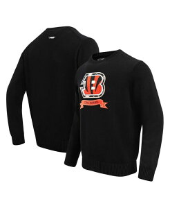 �v���X�^���_�[�h �����Y �A�E�^�[ �j�b�g�E�Z�[�^�[ Pro Standard Men's Black Cincinnati Bengals Prep Knit Sweater Black �u���b�N