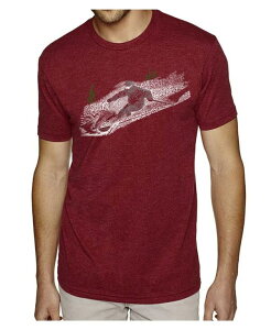 �G���G�[�|�b�v�A�[�g �����Y �g�b�v�X T�V���c LA Pop Art Men's Premium Word Art-shirt - Ski Burgundy �o�[�K���f�B