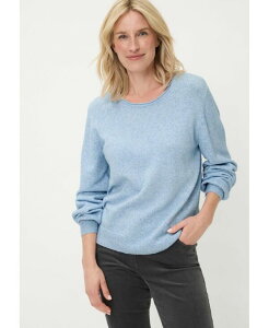 �I���Z�� ���f�B�[�X �A�E�^�[ �j�b�g�E�Z�[�^�[ Olsen Women's Melange Yarn Sweater Polar blue melange �u���[