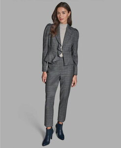 �r�[�V�r�[�W�[ ���f�B�[�X �A�E�^�[ �W���P�b�g�E�u���]�� �t���� ���� BCBG Women's Plaid Long-Sleeve Ruffle Jacket Cote Dazur Multi �}���`�J���[